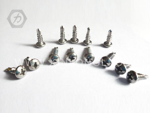 不锈钢圆头十字钻尾螺...